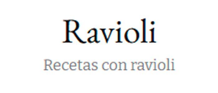 RAVIOLI